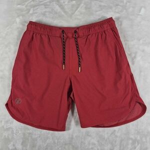 Legends Luka Shorts Men's Medium Red Lined 7.5" Inseam Gym Run Active Workout